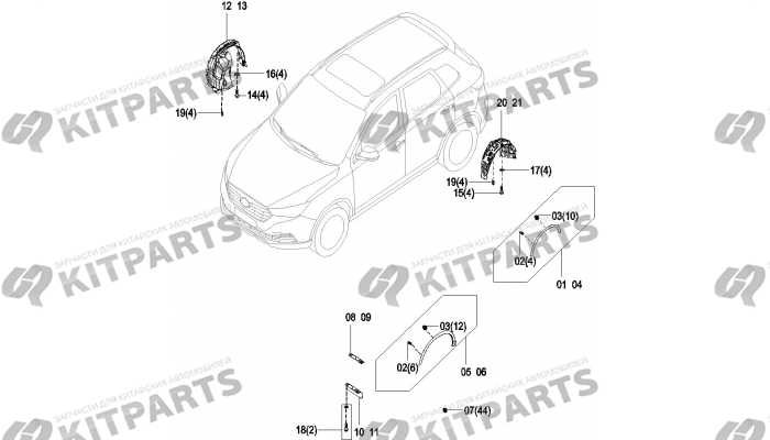 Локер. Накладка арки колеса FAW Besturn X40