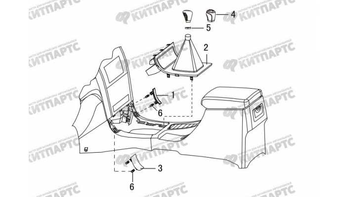 Накладка нижней центральной консоли рычага КПП Great Wall Hover H3 New